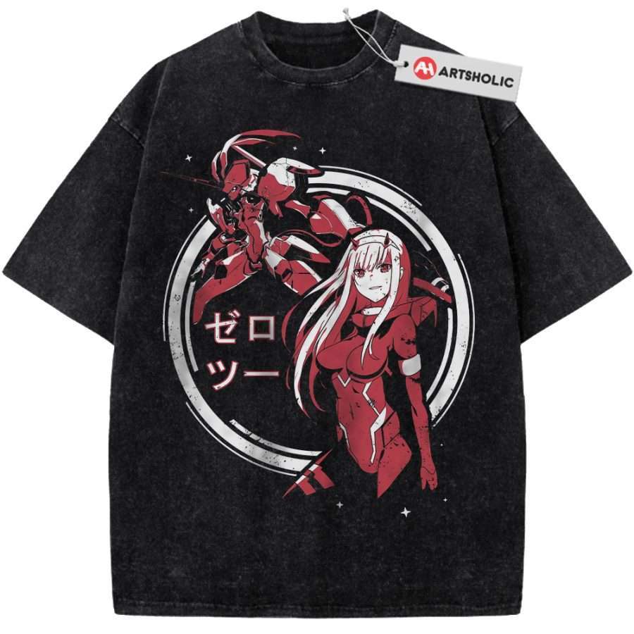 Alternative view of Zero Two Shirt, Darling in the Franxx Shirt, Anime Shirt, Vintage T-Shirt
