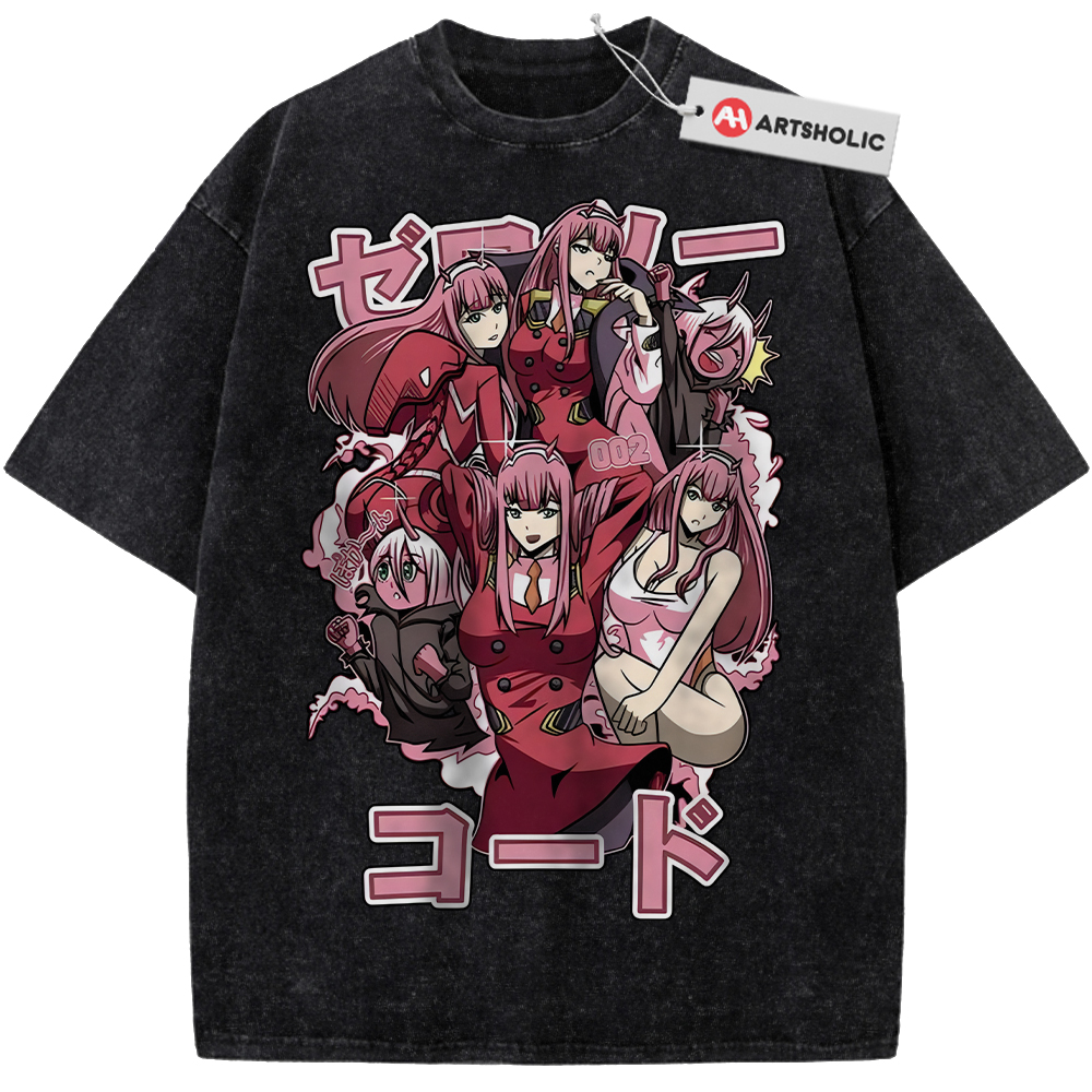 Alternative view of Zero Two Shirt, Darling in the Franxx Shirt, Anime Shirt, Vintage T-Shirt