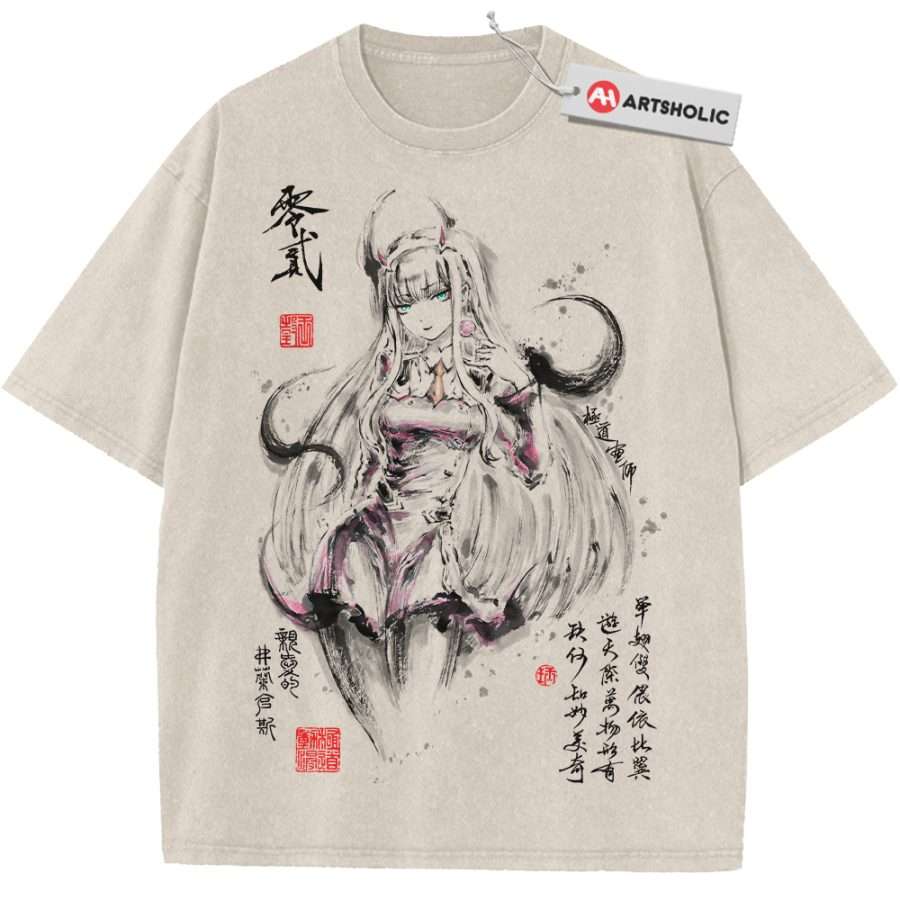 Alternative view of Zero Two Shirt, Darling in the Franxx Shirt, Anime Shirt, Vintage Tee