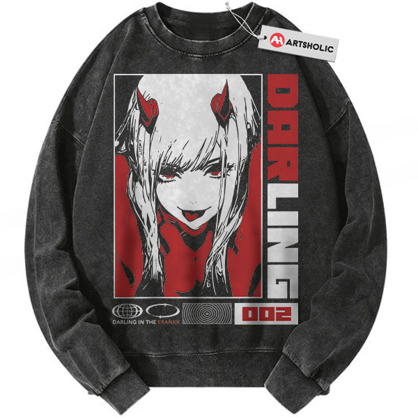 Zero Two Sweatshirt, Darling in the Franxx Sweatshirt, Anime Sweatshirt, Vintage Sweater
