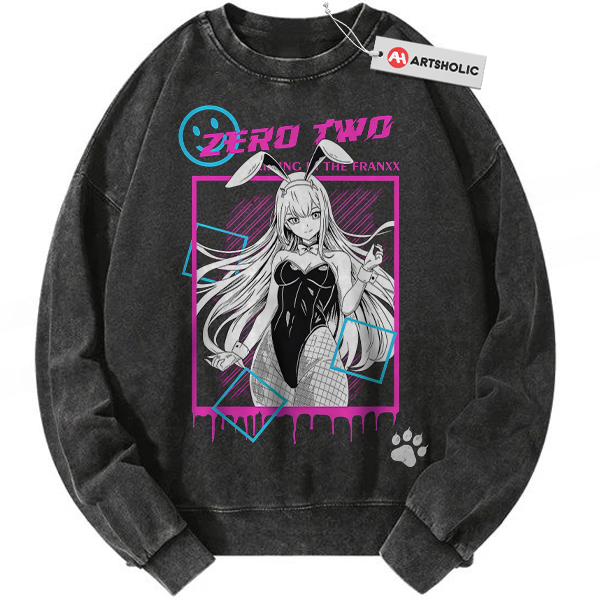 Zero Two Sweatshirt, Darling in the Franxx Sweatshirt, Anime Sweatshirt, Vintage Sweatshirt