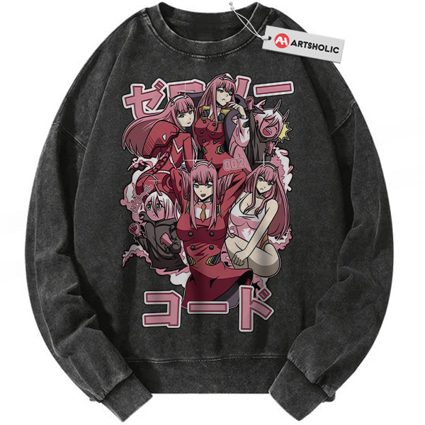 Zero Two Sweatshirt, Darling in the Franxx Sweatshirt, Anime Sweatshirt, Vintage Sweatshirt
