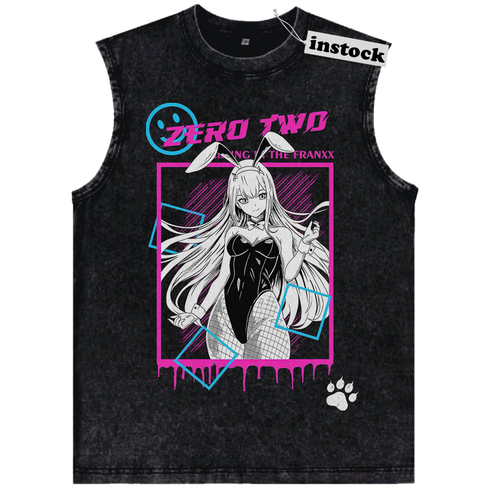 Zero Two Tank Top, Darling in the Franxx Tank Top, Anime Tank Top, Vintage Tank Top