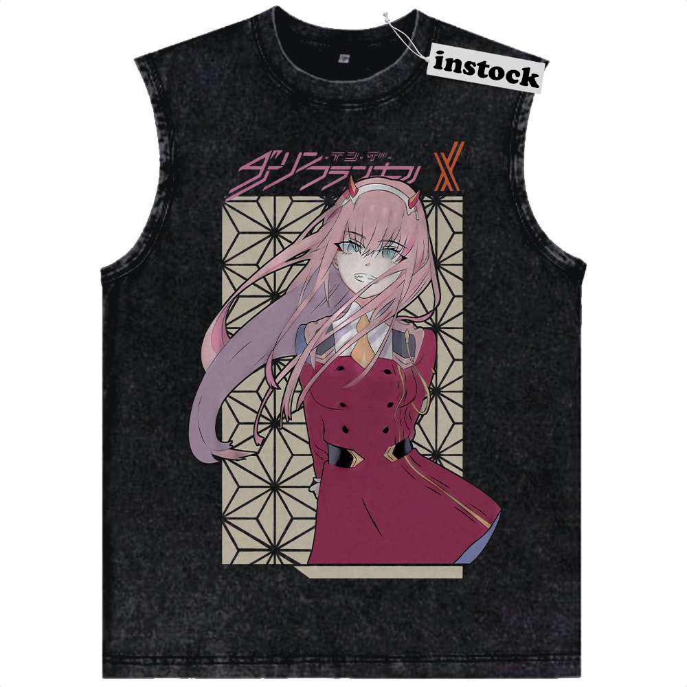 Zero Two Tank Top, Darling in the Franxx Tank Top, Anime Tank Top, Vintage Tank Top