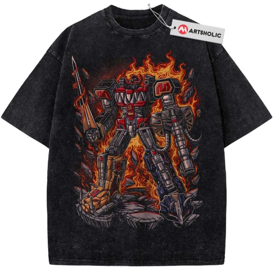 Alternative view of Zords Shirt, Mighty Morphin Power Rangers Shirt, Shirt, Animated Shirt, Vintage T-Shirt