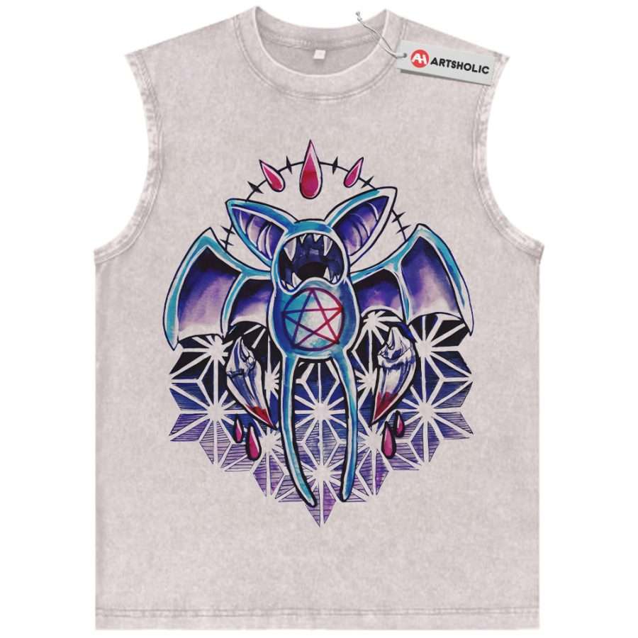 Alternative view of Zubat Tank Top, Pokemon Tank Top, Anime Tank Top, Vintage Tank Top