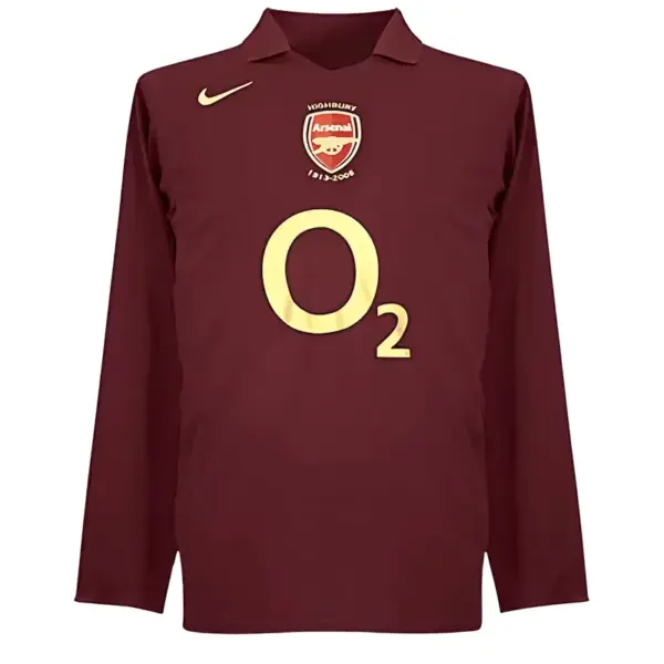 Alternative view of 05/06 Arsenal Long Sleeve Home Retro Jersey