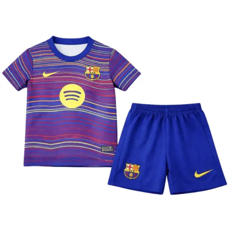 25/26 Kids Barcelona Pre-Match Kit