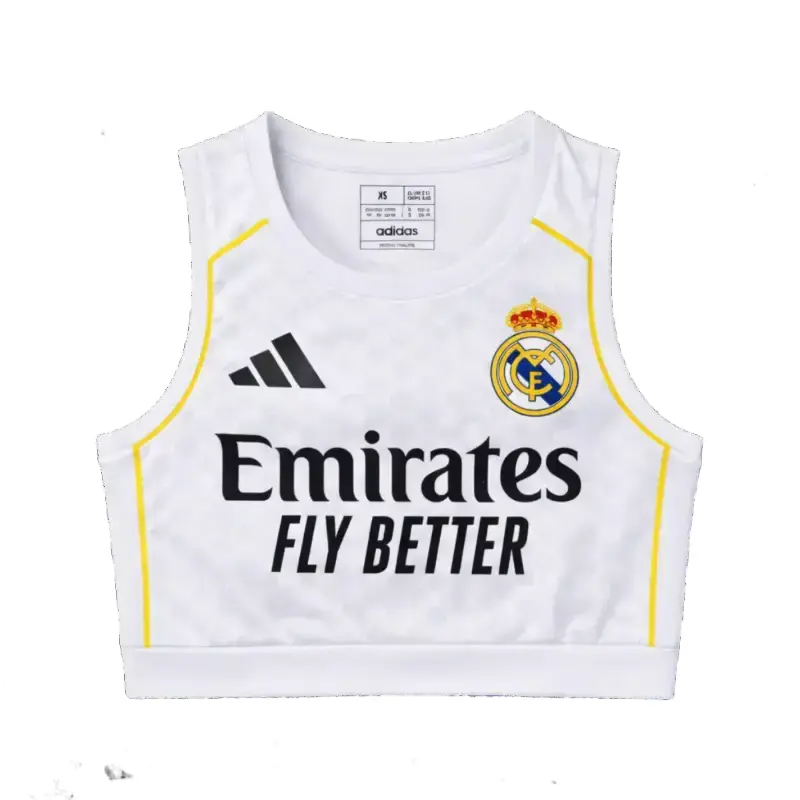 25/26 Real Madrid Crop Top Home Jersey