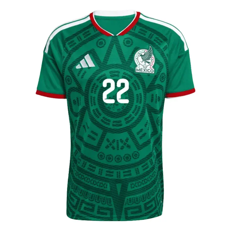 Alternative view of Hirving Lozano 2026 Mexico Home Jersey