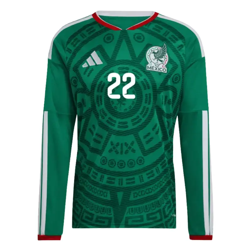 Alternative view of Hirving Lozano 2026 Mexico Long Sleeve Home Jersey