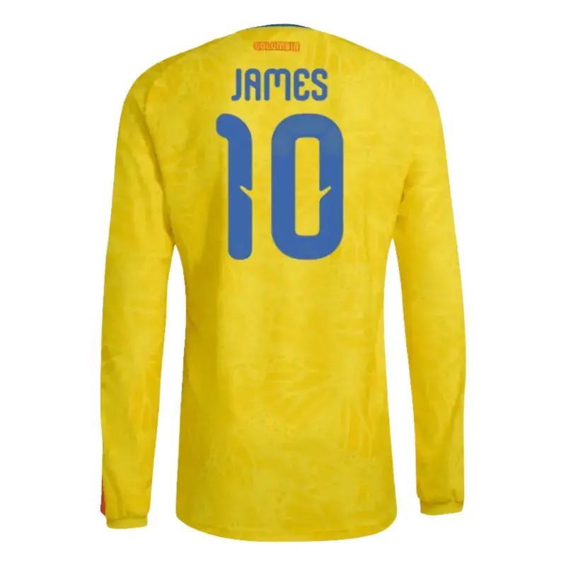 James Rodriguez 2026 Colombia Long Sleeve Home Jersey
