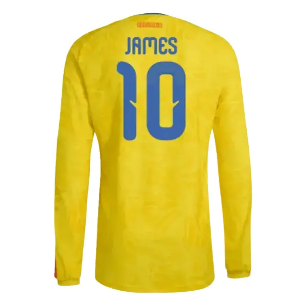 Alternative view of James Rodriguez 2026 Colombia Long Sleeve Home Jersey