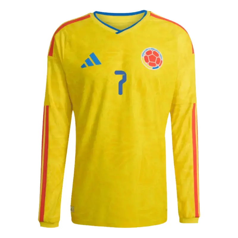 Alternative view of Luis Diaz 2026 Colombia Long Sleeve Home Jersey