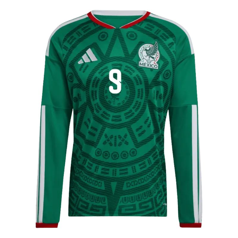 Alternative view of Raul Jimenez 2026 Mexico Long Sleeve Home Jersey