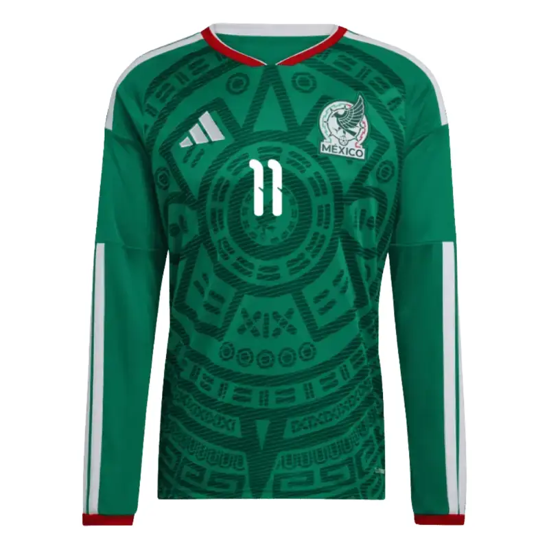 Alternative view of Santiago Gimenez 2026 Mexico Long Sleeve Home Jersey