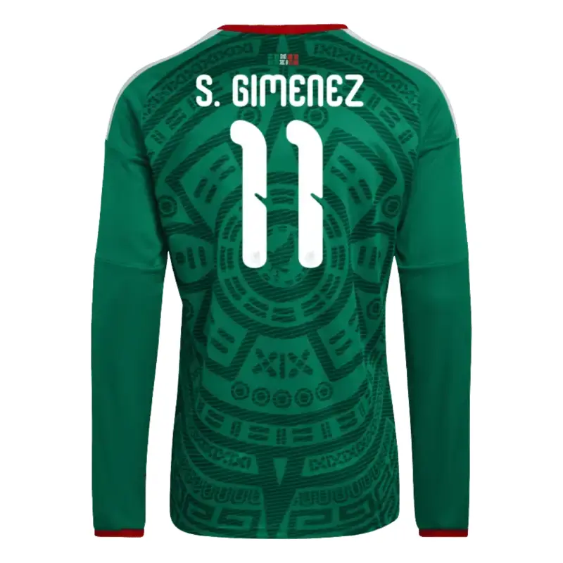 Santiago Gimenez 2026 Mexico Long Sleeve Home Jersey